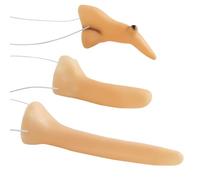 YUYWWAN Nez de Sorciere, Accessoire Halloween Faux Nez, Nose de Sorcière Latex avec Cordon Élastique pour Enfants Adultes Halloween Cosplay Accessoires de Déguisement de Fête (3pcs)