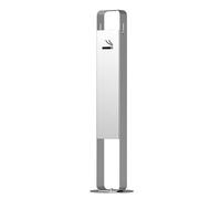 YUZDNM 100CM Cendrier sur Pied D'extérieur pour Terrasse, Grand Et Haut Cendrier Extérieur pour L'élimination des Mégots De Cigarettes, Cendrier À Cigares en Métal Commercial(Silver)