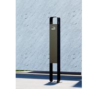 YUZDNM 100CM Cendrier sur Pied D'extérieur pour Terrasse, Grand Et Haut Cendrier Extérieur pour L'élimination des Mégots De Cigarettes, Cendrier À Cigares en Métal Commercial(Schwarz)