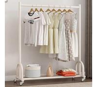 YUZDNM 150CM Cintre - Portant À Vêtements en Métal, Porte-Manteau Portable en Métal, Organisateur De Magasin De Vêtements, Présentoir De Chambre À Coucher, Salon(Weiß,150X40X150CM)