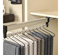 YUZDNM 30-80cm Tube Télescopique pour Penderie - Tringle À Vêtements Extractible Noire, Organisateur De Placard pour Pantalons Et Manteaux dans Le Placard(Weiß,450MM/17.7INCH)