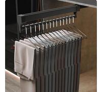 YUZDNM 30-80cm Tube Télescopique pour Penderie - Tringle À Vêtements Extractible Noire, Organisateur De Placard pour Pantalons Et Manteaux dans Le Placard(Schwarz,450MM/17.7INCH)