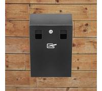 YUZDNM Cendrier Mural À Cylindre - 22CM Cendrier Mural, Poubelle À Cendres en Acier Inoxydable, Cendrier Mural, Poubelle À Cigarettes Commerciale Extérieure, Cendrier Intérieur Et Extérieur