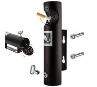YUZDNM Cendrier Mural pour Extérieur - Cendrier Moderne, Kit Extérieur De Récipient De Mégot De Cigarette Fixé Au Mur, Cendriers Muraux De Cylindre d'acier Inoxydable avec La Serrure(Schwarz)