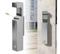 YUZDNM Cendriers muraux - Cendrier en métal Inoxydable, pour Une Utilisation en extérieur Bureaux, Restaurants, Bars