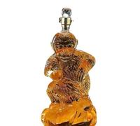 YUZDNM Figurine d'art - Forme de Singe en Verre sans Plomb Bouteille de Whisky 1000 ML, récipient de Singe Fait à la Main, décoration de Table de Festive Bouteille de vin pour Animaux personnalisé