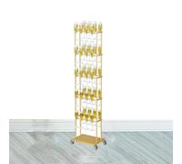 YUZDNM Grand Porte-Verres À Vin - Présentoir Mural À Champagne en Métal À 5 Niveaux, Support Mural pour Champagne pour Fête, Mur À Champagne, Mur À Champagne pour 40 Verres À Vin