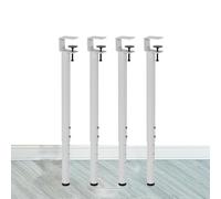 YUZDNM Lot De 4 Pieds De Rechange pour Pieds De Meubles - 65-95cm Cadre De Table De Peinture en Métal, Pieds De Table, Pieds De Bar Réglables 65-95cm, Pied De Support De Plan De Travail(Weiß)