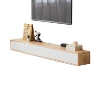 YUZDNM Meuble TV Bas, Panneau TV, Console Multimédia Murale De 120cm, Étagère Flottante pour Meuble TV, Centre De Divertissement Flottant À 2 Tiroirs (Color : A)