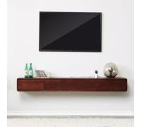 YUZDNM Meuble TV Flottant en Bois Massif avec 3 tiroirs, Console multimédia Murale, idéal pour Le Salon ou la Chambre à Coucher(C)