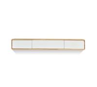 YUZDNM Meuble TV Flottant en Bois Massif avec 3 tiroirs, Console multimédia Murale, idéal pour Le Salon ou la Chambre à Coucher(C,140 * 24 * 20cm)