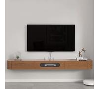 YUZDNM Meuble TV Suspendu - Meuble TV Mural, Meuble TV Mural Flottant, Console Multimédia Murale, Meuble TV Mural en Bois Massif, Meuble TV pour Centre De Divertissement(B)