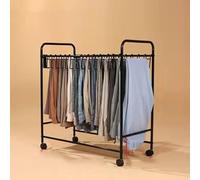 YUZDNM Porte-pantalons Sur Pied - Porte-pantalons En Métal Avec Roulettes - Étagère De Rangement Pour Draps, Foulards, Foulards En Soie, Porte-serviettes Sur Pied, Cintre Facile À Installer(Schwarz)