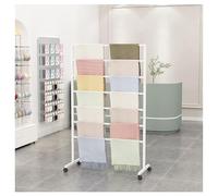 YUZDNM Présentoir À Foulard Simple - Présentoir Au Sol pour Tissu, Châle, Présentoirs À Vêtements pour Magasins De Détail, Cintres en Métal pour Hijab(Weiß,60X40X145CM)