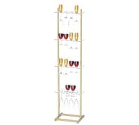 YUZDNM Présentoir Mural à Champagne doré à 4 Niveaux, Support pour Verres à vin en Acrylique, pour Mariage, fête de Noël(Gold)