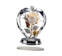 YUZDNM Statue Sculpture Figurine - Décoration Florale en Acrylique 2D avec Socle, Centre De Table Décoratif Et Élégant, pour Cheminée Ou Étagère
