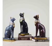 YUZDNM Statue Sculpture Figurine - Figurine De Chat Égyptien, Sculpture De Chat Anderson, Objet Décoratif en Résine pour Bureau Et Maison, Ornement De Bureau Artisanal(3pcs)
