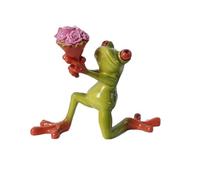 YUZDNM Statue Sculpture Figurine - Statuette De Grenouille Décorative Et Originale, Figurine De Collection Amusante en Résine Verte, Idéale pour La Décoration De La Maison Ou du Bureau.(B)