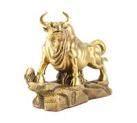 YUZDNM Statuette de Taureau de Wall Street - Décoration de Table Feng Shui - Sculpture de Taureau en cuivre doré symbolisant la Chance, la réussite Professionnelle et la prospérité.(38 * 12 * 30cm)