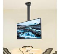 YUZDNM Support De Plancher TV - Support TV Plafond, Élévateur TV Déroulant À Rotation Manuelle À 360 °, avec Support TV Motorisé avec Télécommande, Convient Au Meuble TV Motorisé De 32 À 75 Pouces