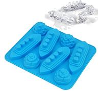YUZE Moule à glaçons en silicone en forme de bateau - Moule à glaçons en titane - Pour fête, cuisine, bar