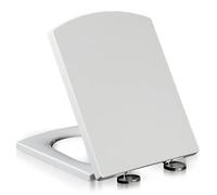 YUZGUHEY Abattant WC carré Blanc à Fermeture Douce avec charnière dégagement Rapide réglable 360°, abattant Standard idéal, 37 x 47 cm(37X47CM(14.56X18.50IN))