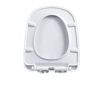 YUZGUHEY Abattant WC Rond carré Blanc à Fermeture Douce, siège de Toilette dégagement Rapide, for Salle Bain, Fixation supérieure Simple, Couvercle Domestique épais, 37 x 48,5 cm(36.5 * 43.5cm)