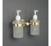YUZGUHEY Ensemble d'accessoires de Salle Bain Luxe en Or avec Finition Acier Inoxydable, Comprend Un Porte-Serviettes Mural, du Papier Toilette, des distributeurs Savon Plus Anciens(Double Dispenser)