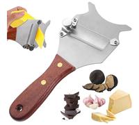 YUZHEDM 1 Pièce Coupe Truffe 19,5 cm * 8 cm Trancheur de Truffes Plat Râpe à Truffe Épaisseur Réglable Trancheuse à Fromage Inox Convient pour Couper des Truffes du Fromage du Chocolat du Beurre