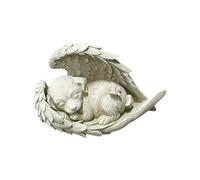 YUZHEDM 11.5cmX8cm Statue Pierre Commémorative pour Animaux de Compagnie Décorer Statue Commémorative D’Ange Chien Résine Pierre Tombale de Chien pour Animaux Statue pour Honorer Un Animal Chéri
