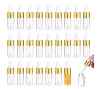 YUZHEDM 25 Pièces Pipette Transparent 3ml Mini Flacon Petit Flacon Compte Goutte pour Les Huiles Essentielles Aromathérapie pour Parfum Essence, Tonique et Lotion Shampoing et Gel Douche