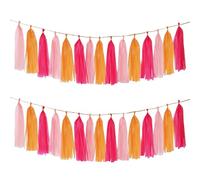 YUZHEDM 30 Pièces Decoration Anniversaire Octobre Rose Decoration Vitrine Pompon Papier et Guirlande en Spirale à Suspendre, pour Mariage, Anniversaire, Été Festival, Fiesta Réutilisable Kit