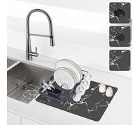 YUZHEDM 50cm * 40cm Tapis Absorbant Vaisselle Tapis Egouttoir Vaisselle 2,5 mm de Profondeur Facile à Nettoyer Tapis pour Machine à Café Convient Aux Machines à Café Aux Tapis de Bar Aux Tapis de