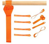 YUZHEDM 8 Pièces Anneau Arrimage Sangle Arrimage Sangle Moto Strap, Double Anneau Elingue Orange Matériau PP pour Motos VTT VTT Fauteuils Roulants Kayaks Bateaux Tondeuses Gazon 2,5 X 40,5 cm (8A)