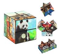 YUZHEDM Cube magique, Infinity Cube, Magic Cube, Animal sauvage, Cube étoilé, 2 en 1, 2 x 2 Jeux IQ Puzzle Jouet éducatif créatif Cube de relaxation Idée cadeau pour garçon