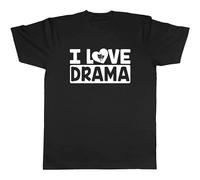 YuZhong I Love Drama Mens Unisex Mens T Shirt 100% Cotton Tee31838 Black 3XL