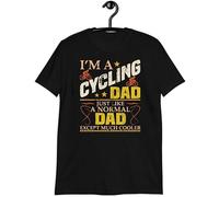 YuZhong I'm A Cycling Dad Except Much Cooler MTB Bicycle Cycling Cyclist Road Bike Short-Sleeved Shirt Top Men's T-Shirt Black 3XL