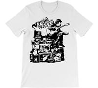 YuZhong Tom Waits Singer T-Shirt for Men White XXL