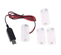 YUZI Alimentation USB LR14 C Éliminateur de piles remplace 1 à 4 piles C 1,5 V