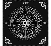YUZI Nappe de 30 x 30 cm avec pendule magique pentacle et runes