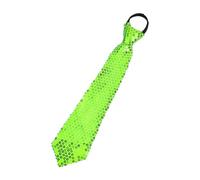 YUZIMEI Cravate de cou, paillettes brillantes Cravate de scène réglable à fermeture éclair Cravate pré-nouée cou porter des accessoires de collier de mode - vert