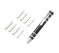 YUZIMEI Mini tournevis, tournevis de poche magnétique, pratique en forme de stylo, outil de réparation pour projets d'amélioration de la maison - Noir