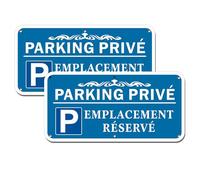 Yuzkouge Panneau Propriété Privée Emplacement réservé Aluminium 2 Pièces, 15×30 cm Panneau Parking Privé Metal, Résistant aux UV, Imperméable