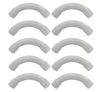 YUZNA 10 pièces Coudes pour Isolant, Tube Électrique Multipurpose Manchonné en PVC, Degrés Connecteur Raccord de Tuyau, PVC Canal de Câble pour Installation Murale, Plafond et Sous-Sol (20 mm)