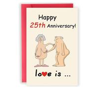 YUZNA Carte de 25e anniversaire de mariage,1 pièce,avec cœur souvenir,de qualité supérieure,pour mari,épouse,couple,cadeau pour célébrer une étape importante,vœux avec enveloppe,bois d'argent