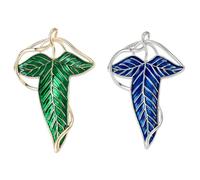 YUZNA Lot de 2 broches en forme de feuille d'elfe,médiévales pour femme,personnalisées,broches vintage,parfaites pour les amateurs de seigneur des anneaux,anneau,belle du seigneur et passe-temps