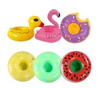 YUZNA Porte-Bouteilles Gonflable, 6 Pièces, Boissons pour Piscine, Gobelet et Porte-Verre, Bar Flottant, Licorne et Bouée, Accessoires Piscine, Baignade, Enfants et Famille, Fêtes de Plage, Été