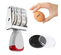 YUZNA Tampon Dateur Manuel pour Œufs, Tampon Oeuf，Design Spécial Mois et Jour,Marquage 4mm avec Tampon Encreur Noir, pour Les Poules Canard Turquie Oeufs D'oie