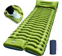 Yuzonc Matelas de Camping Auto-gonflant - Matelas Gonflable épais - avec Pompe à Pied et Coussin - Petit Format Une Fois plié - Compact et léger - pour l'extérieur