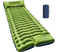 Yuzonc Matelas de Camping Matelas autogonflant ultraléger avec Oreiller et Pompe à Pied intégrée Matelas de Camping Gonflable Portable et Compact pour Le Trekking en Plein Air